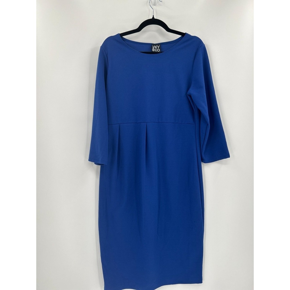 VKY & CO Womens Size XL‎ Blue Knee-Length Dress